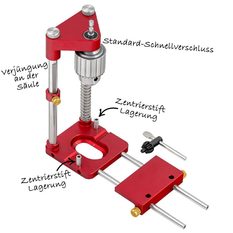 BowLift | WerklinQ Precision Drilling Guide for Wood | Exact Positioning & Marking | Sturdy Construction from Alloyed Steel