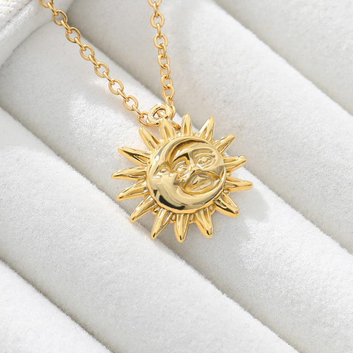 BowLift | Vintage Sun and Moon Stainless Steel Necklace