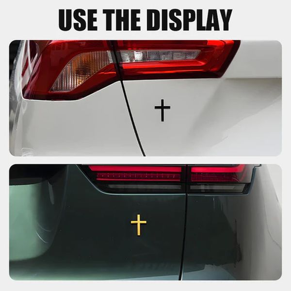 BowLift | ️ 3D Cross Metal Jesus Christ Cross Badge StickerCar Anti-Scratch Sticker