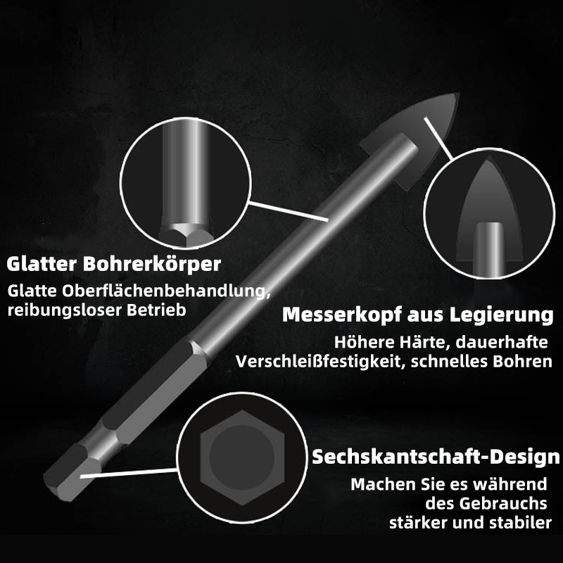 Triangular drill with hexagonal shank made of alloy | Bowlift
