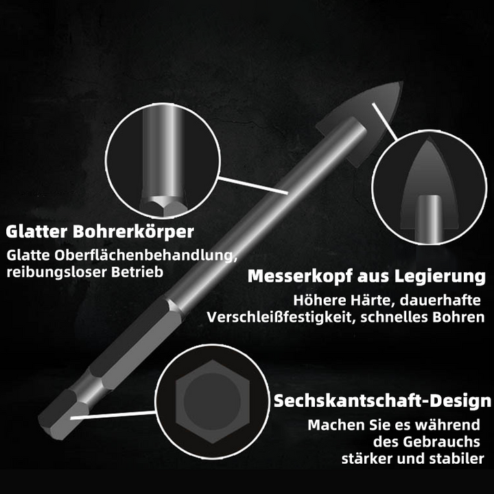 Triangular drill with hexagonal shank made of alloy | Bowlift