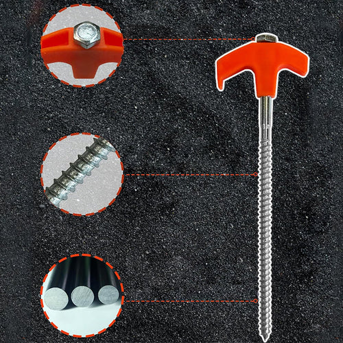 BowLift | Rotatable tent pegs with thread