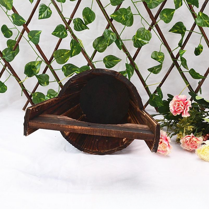 BowLift | Wooden Bucket Planter in Barrel Design for Garden and Terrace – Decorative Flower Pots made of Wood
