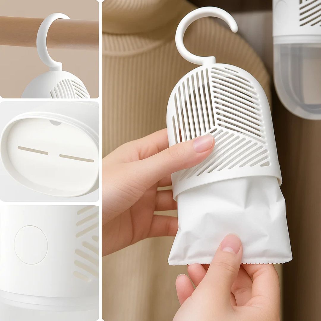 Stops Damp & Musty Smells – Transparent Water-View – Long-Lasting Freshness For Clothes Storage Bowlift