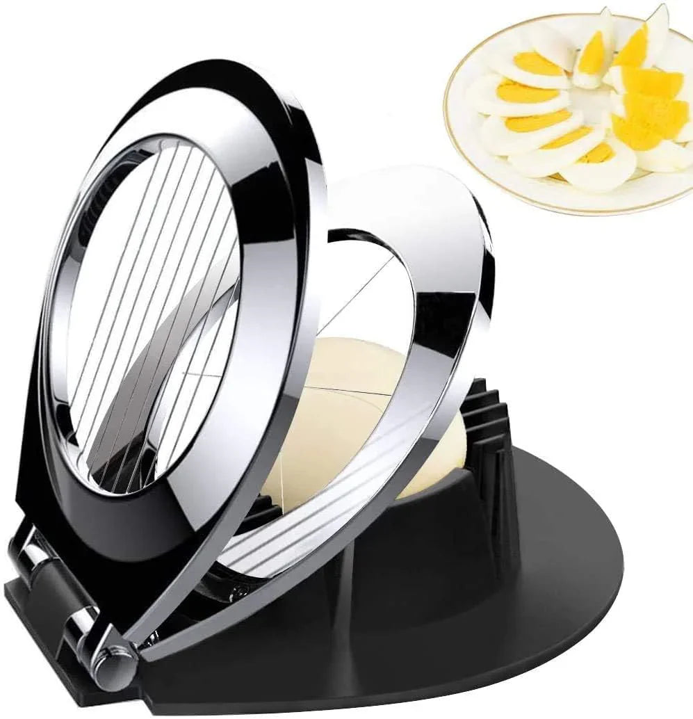 BowLift | Stainless Steel Egg Slicer – 3-in-1 Cutting Options for Effortless Preparation!