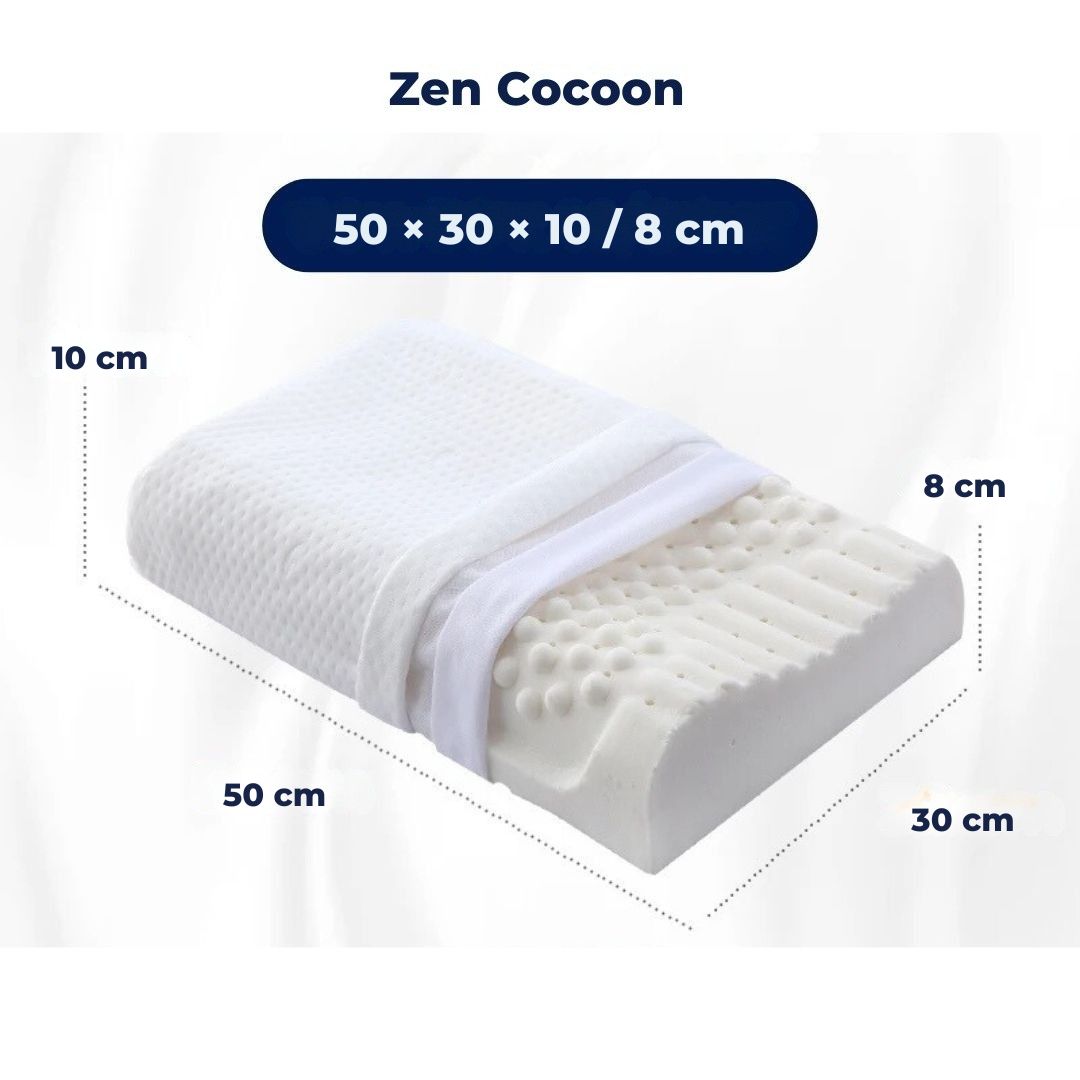 EcoNeck Comfort | 100% Natural Latex Orthopedic Pillow - for Neck Pain - Comfortable and Supportive Pillow - Better Sleep - Wellness Bowlift