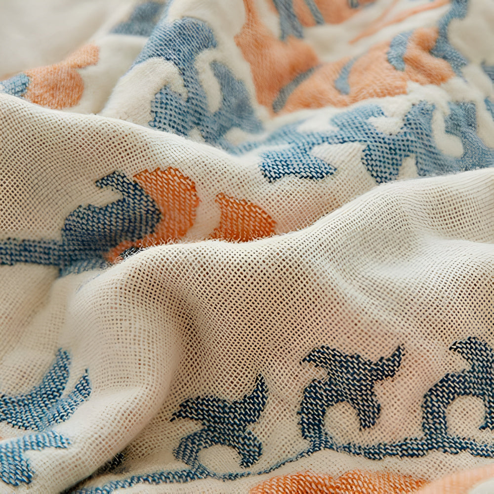 BowLift | Rustic Floral Cotton Reversible Blanket