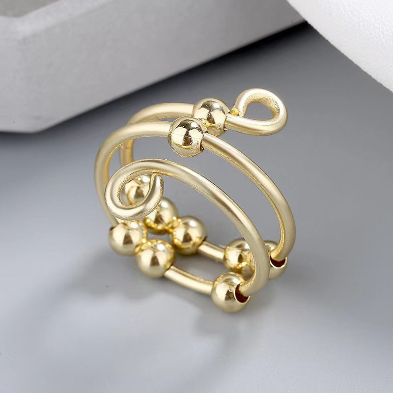 BowLift | Distribute Your Fear Circle Beads Fidget Ring
