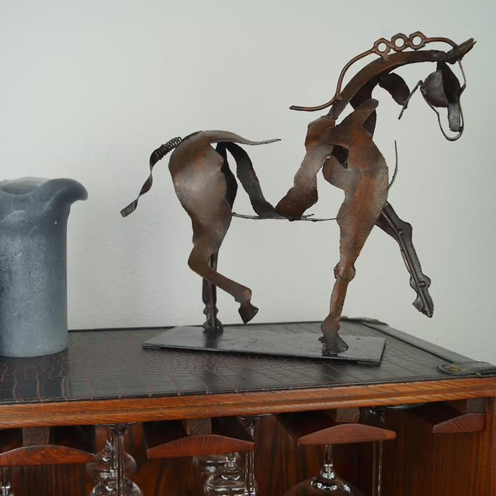 BowLift | Handcrafted Metal Horse Sculpture "Adonis"