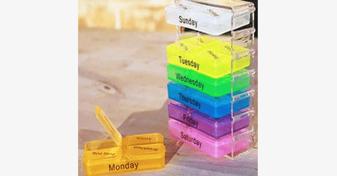 BowLift | Compact weekly tablet organizer