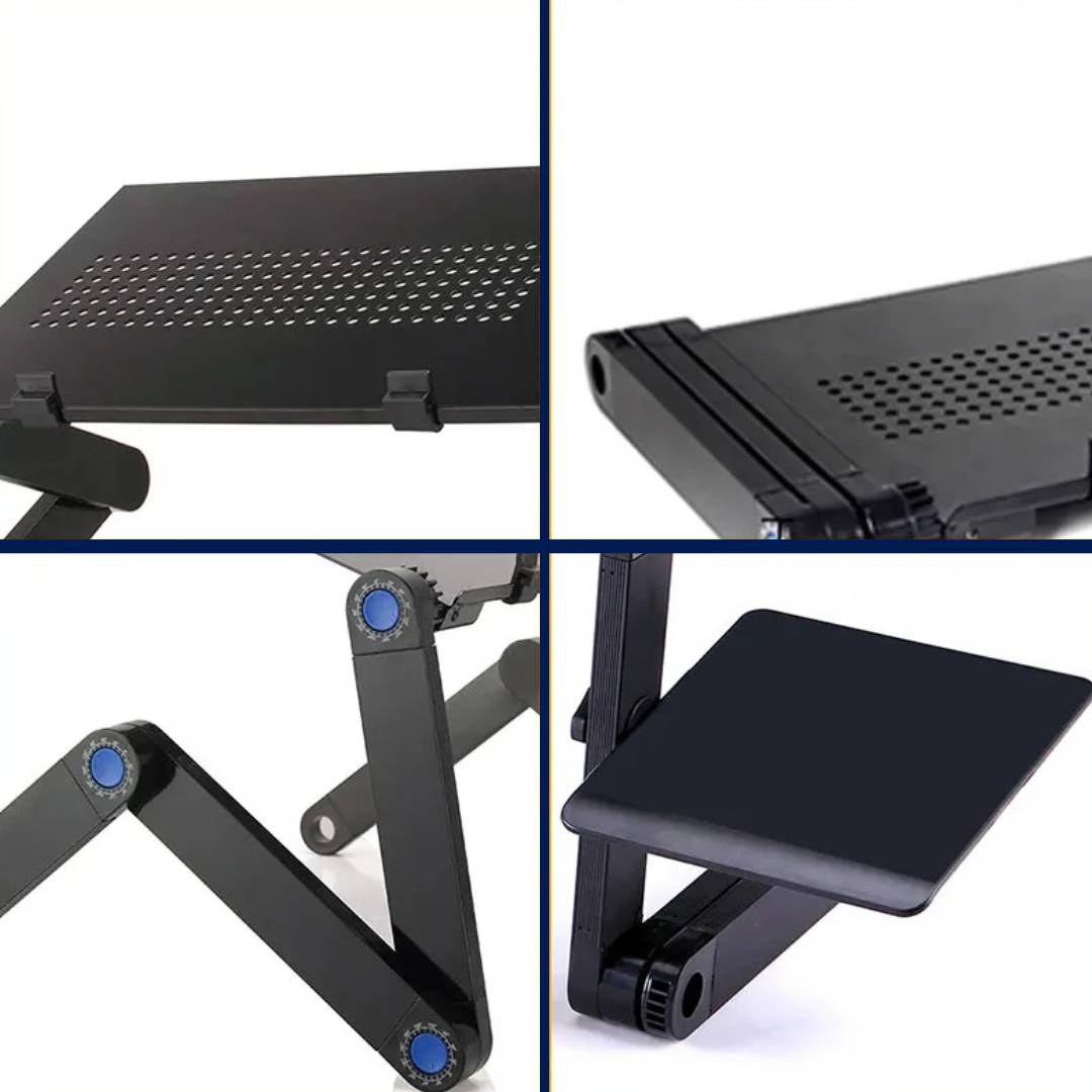 ErgoElevate Adjustable Laptop Stand | for Bed - Couch - Desk - Cooling Function for Comfort and Productivity Bowlift