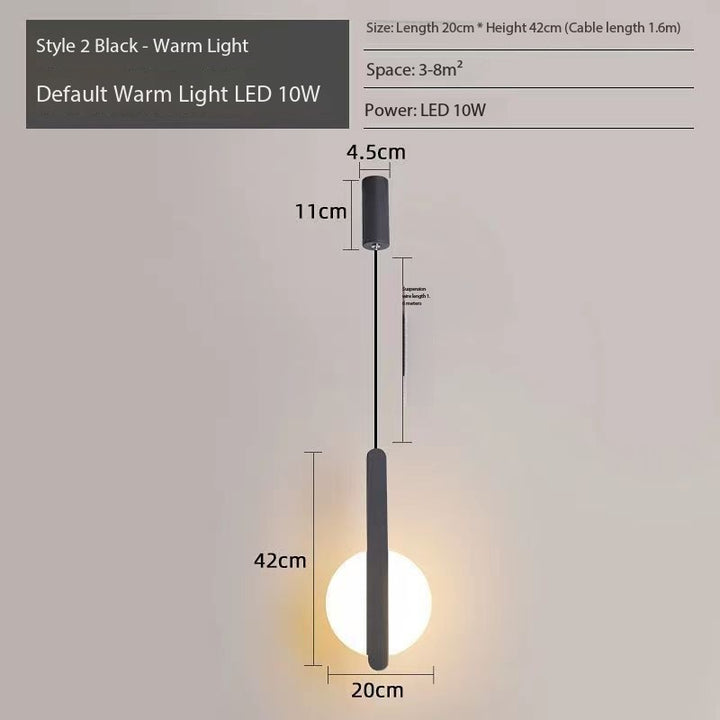 Modern Minimalist Bedside Pendant Light