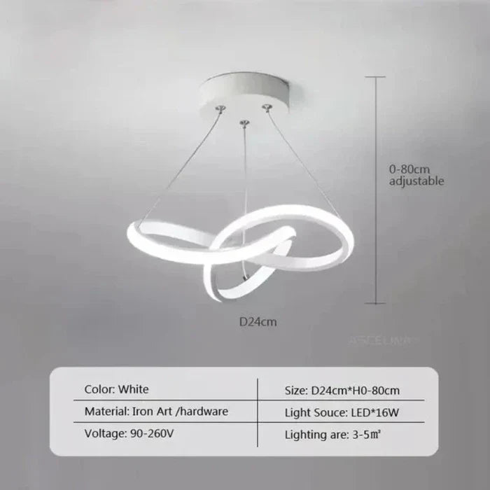 Modern LED Ceiling Lamp - WaveGlow | Bowlift