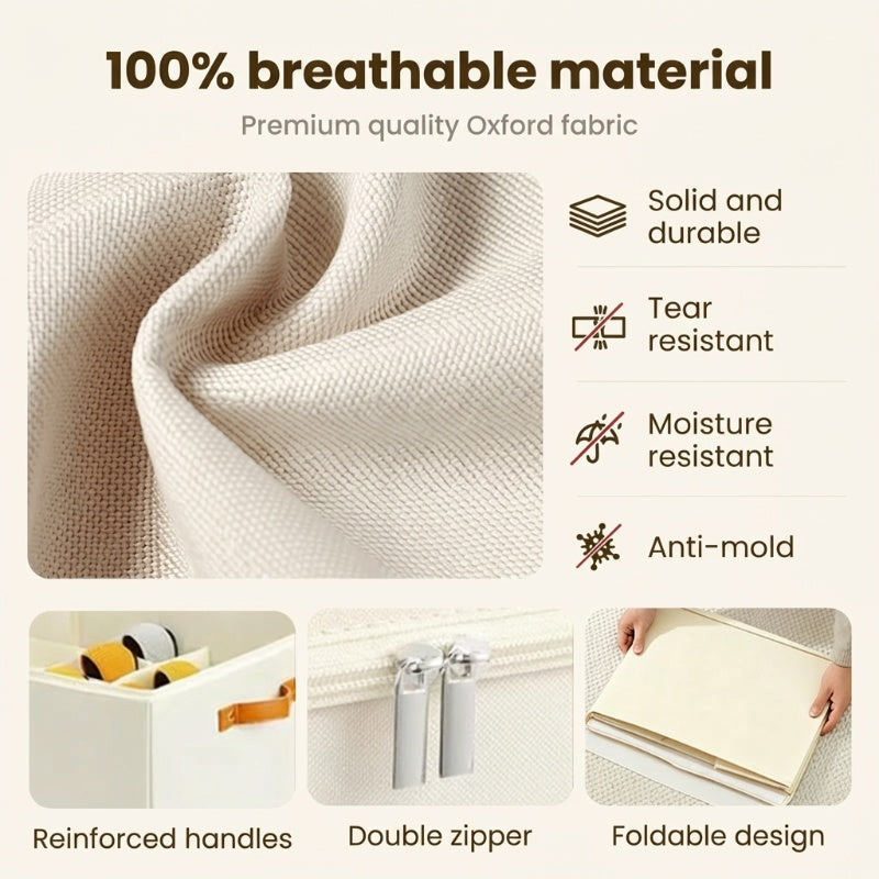 Foldable shoe box made of fabric with lid | Bowlift