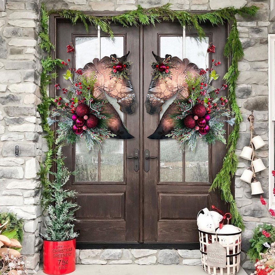 BowLift | Christmas Dressage Wood HorseHead