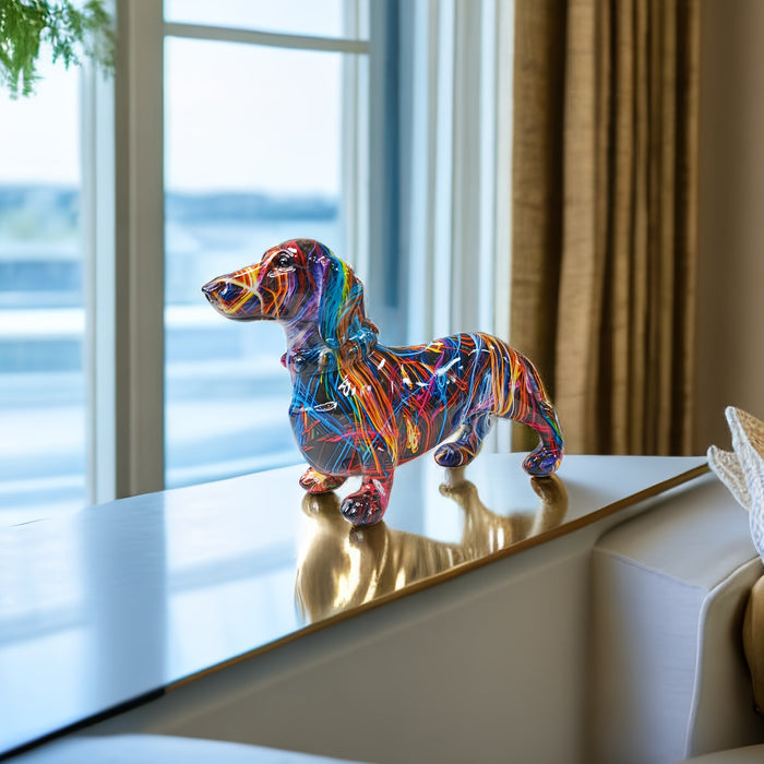 BowLift | Dachshund Delight – Colorful Dachshund Sculpture for a Playful Atmosphere in Your Home