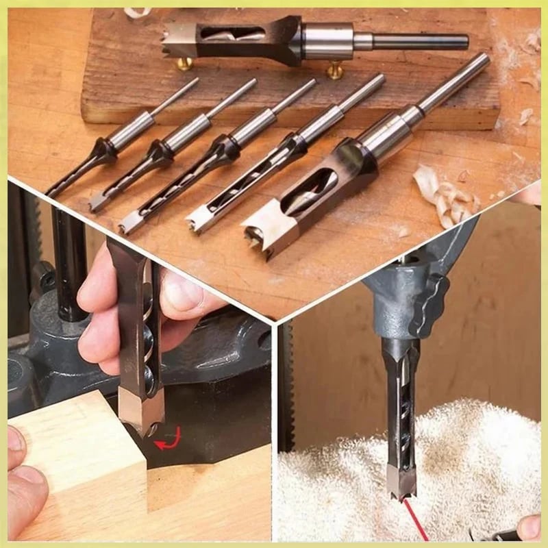 BowLift | Hollow chisel bit – Precise square hole wood tool