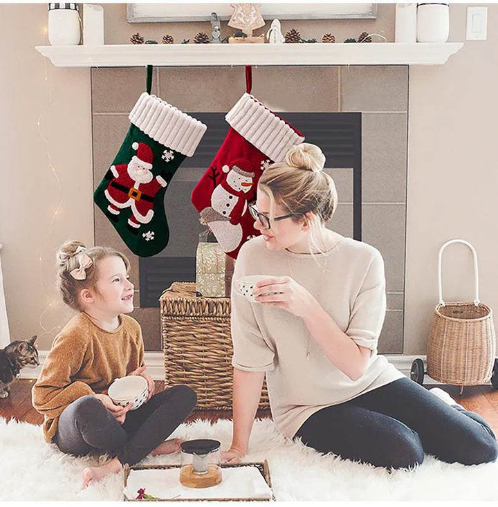 BowLift | Christmas Decorations Gold Velvet Patch Christmas Stockings