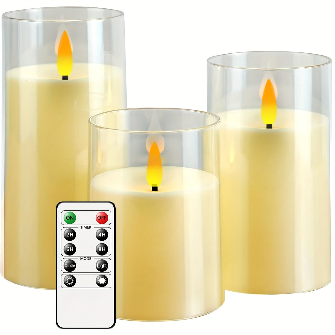 FlamelessGlow - Magical LED Candle Set with Remote Control Bowlift