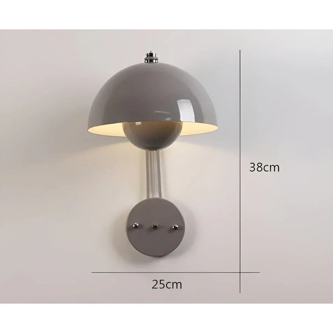 BudLume - Mushroom Light Cozy Scandinavian Wall Lamp Bowlift