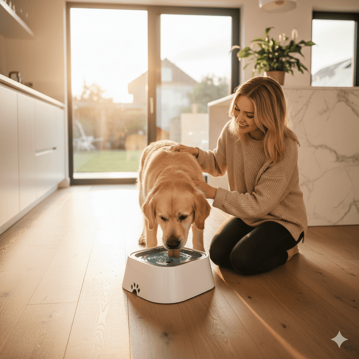 BowLift | Water Bowl with Anti-Spill Function & Floating Disc