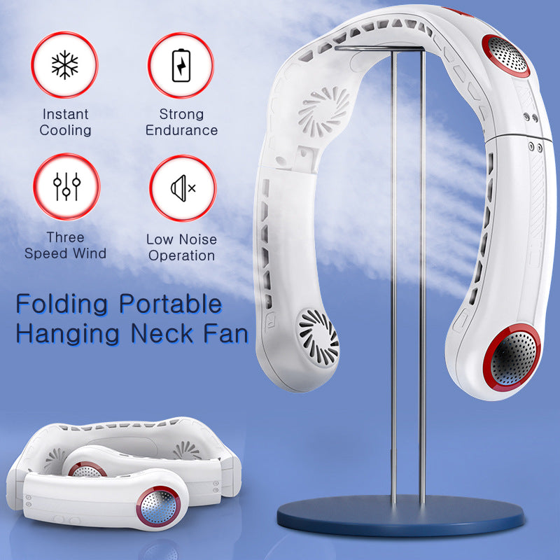 Portable Foldable Hanging Neck Fan | Bowlift