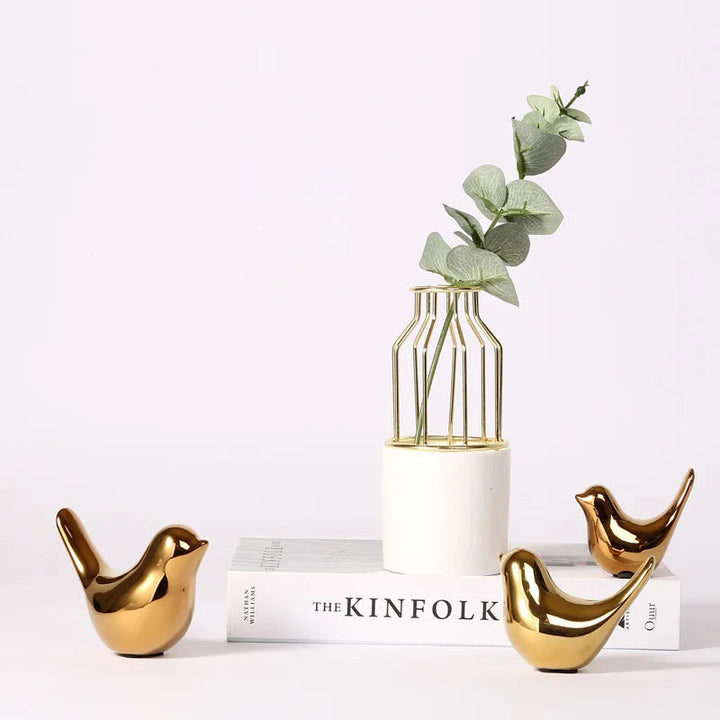 BowLift | Nordic Golden Ceramic Bird Decoration for Modern Home Decor