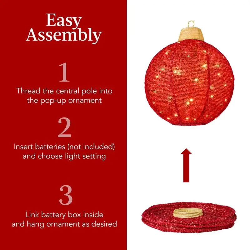 BowLift | Hanging Pop-Up Outdoor Christmas Ornaments