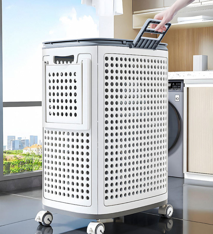 GlideEase Laundry Bin — Effortless laundry carrying without back pain for tidy, fresh clothes | Bowlift