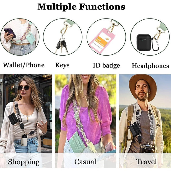 BowLift | Stylish Crossbody Phone Lanyard with Detachable Mini Wallet