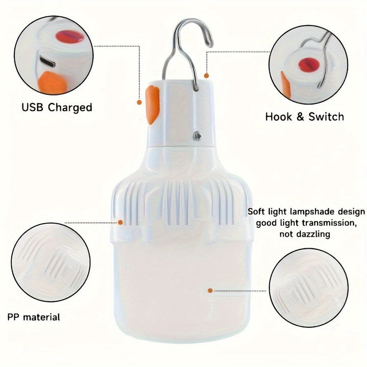 PowerGlow LED Lamp - Rechargeable USB Lamp with Lithium Battery and ABS Housing | Bowlift
