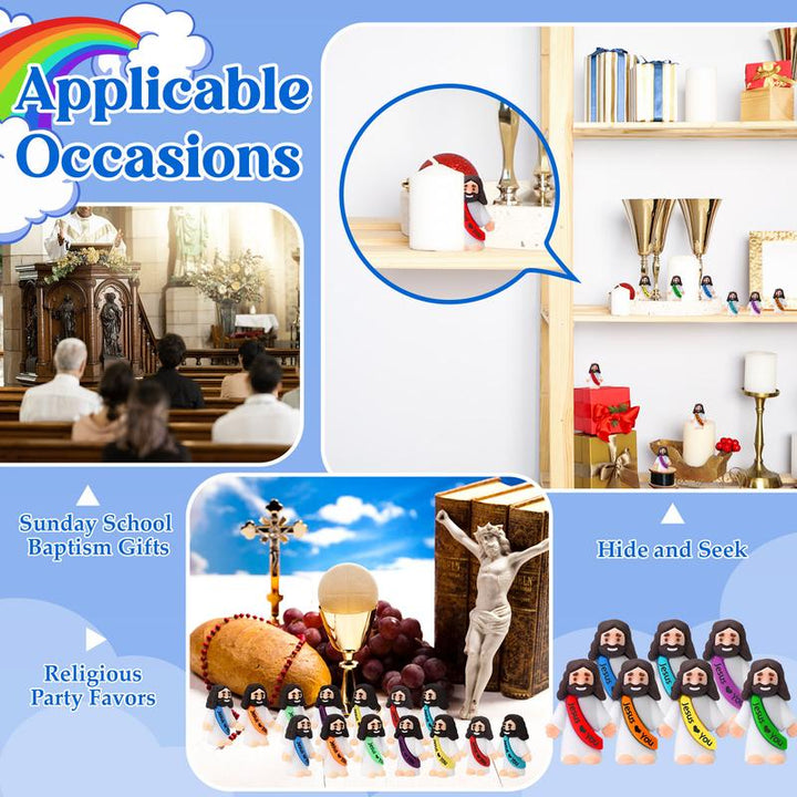 BowLift | Mini Jesus Figurines With Jesus love You Slogan