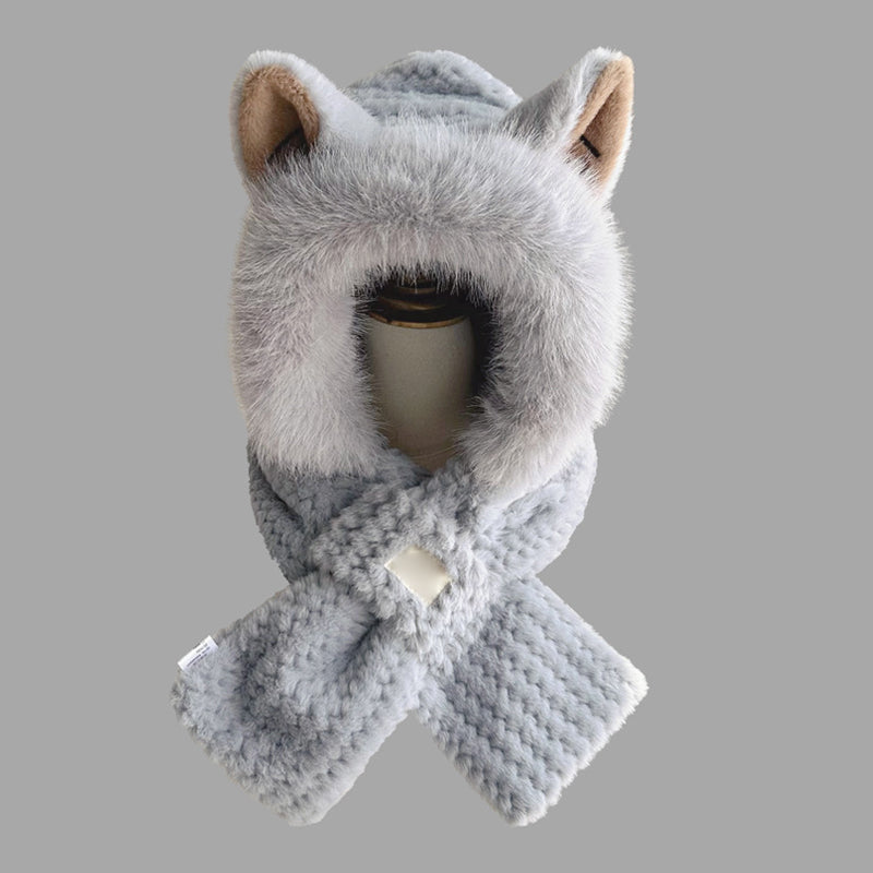 BowLift | Sweet Fox Ears 2-in-1 Hat and Scarf