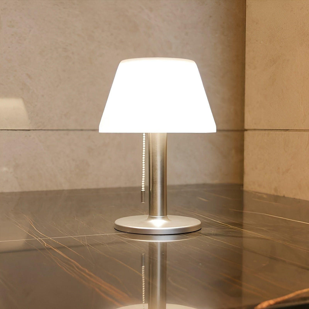 Elegant solid table lamp for outdoor charm Bowlift