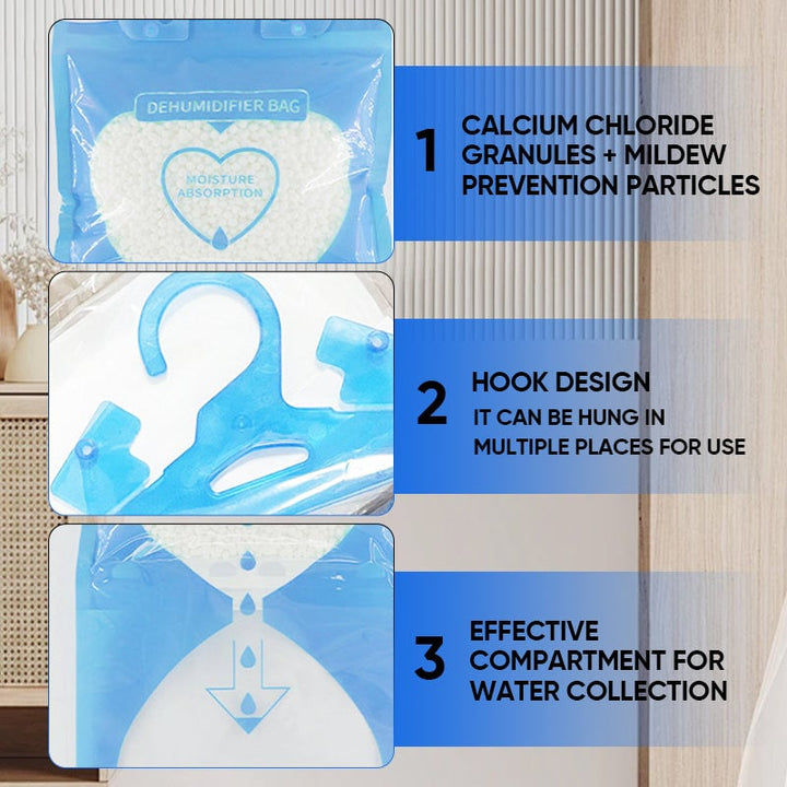 Hanging Interior Wardrobe Dehumidifier, Hanging Moisture Absorber Bags | Bowlift