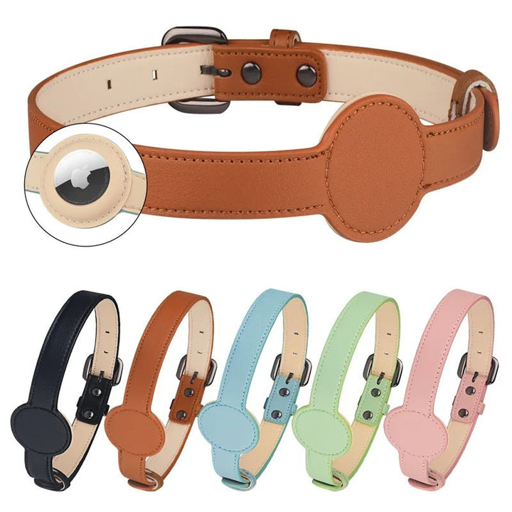 Edouard Collar – Luxe Dog Collar with Airtag Bowlift