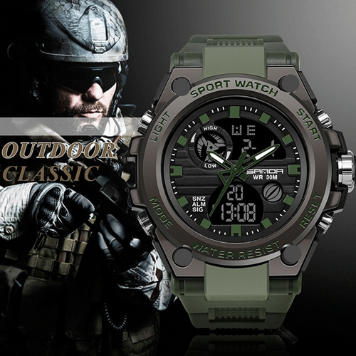 BowLift | Sporty Dual-Display Mode Multifunctional Waterproof Luminous Men's Wristwatch