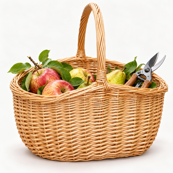 Handwoven Willow Picnic Basket with Sturdy Handle and Removable Liner Bowlift