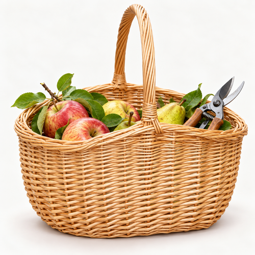 Handwoven Willow Picnic Basket with Sturdy Handle and Removable Liner Bowlift