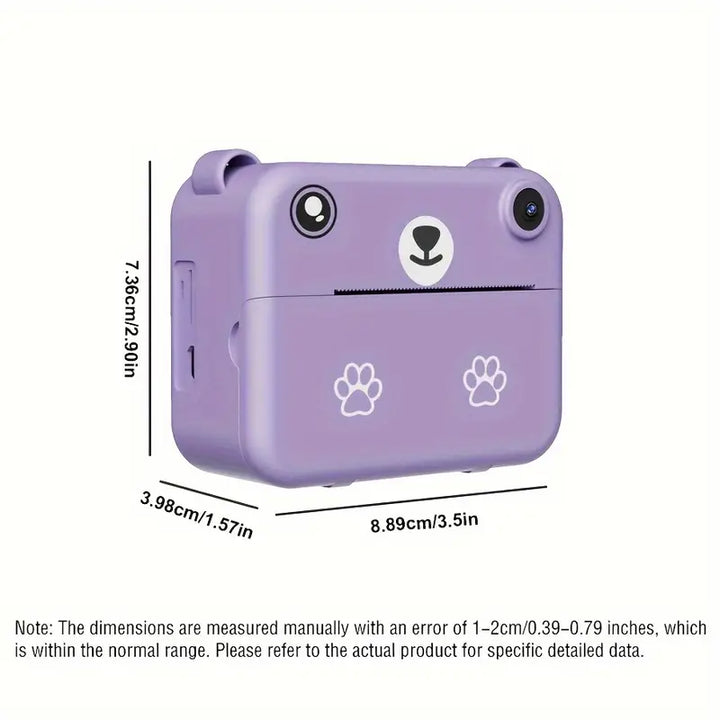 BowLift | SnapKid Instant Print Camera for Kids – 1080P HD Photo & Video with Printing Paper & USB Charger