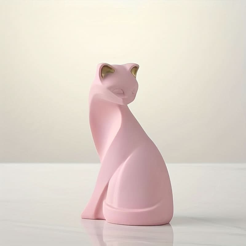 BowLift | Modern Resin Cat Figurine – Nordic Style Decor