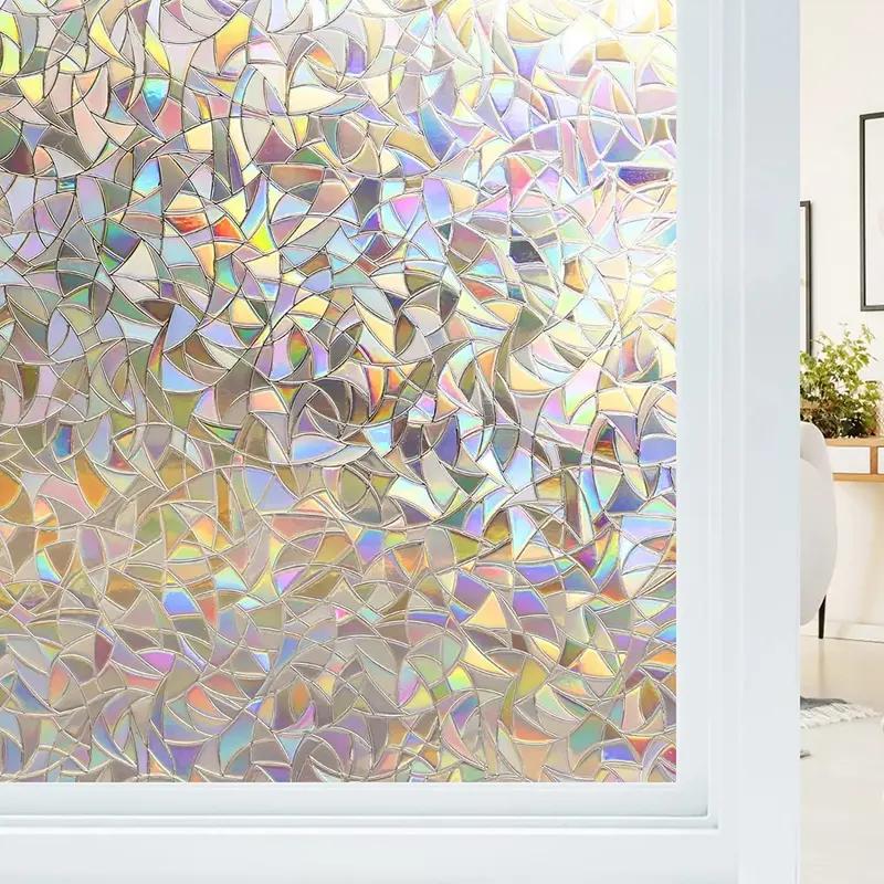 BowLift | Window Privacy Film Rainbow Static Cling Stained Glass Film