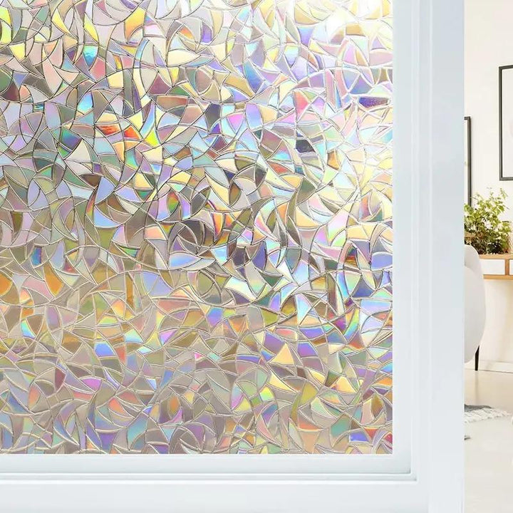 BowLift | Window Privacy Film Rainbow Static Cling Stained Glass Film