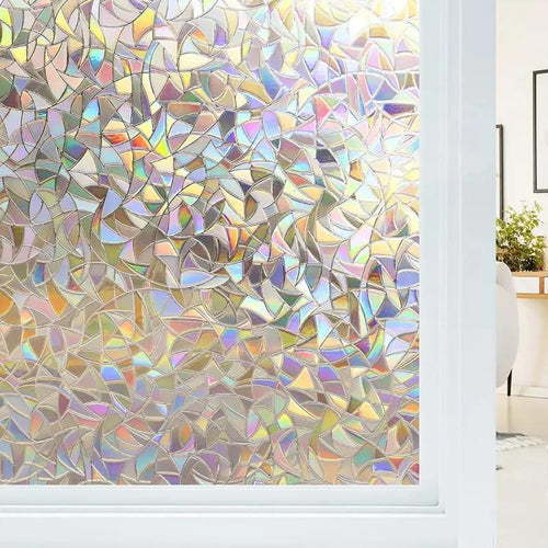 BowLift | Window Privacy Film Rainbow Static Cling Stained Glass Film