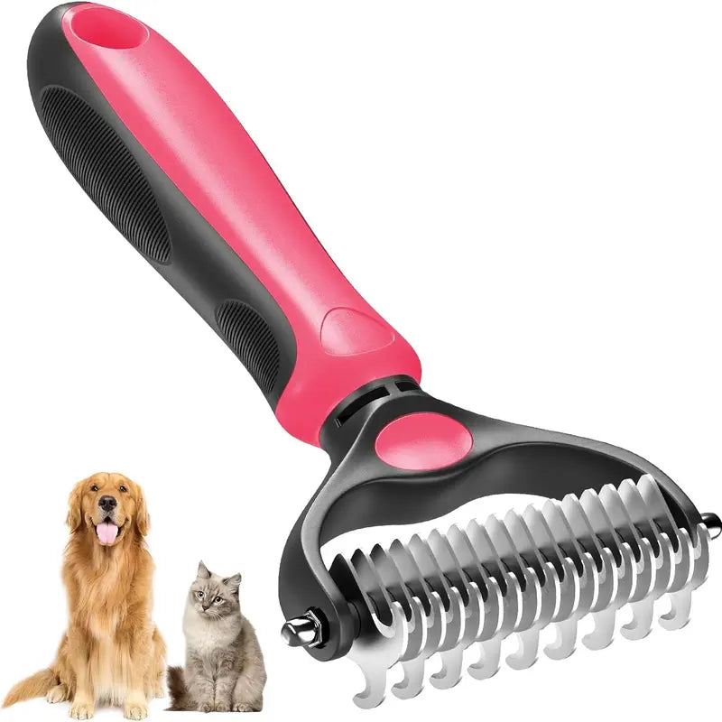 Double-sided pet grooming brush - End the hair chaos and enjoy quiet, cozy cuddle hours | Bowlift