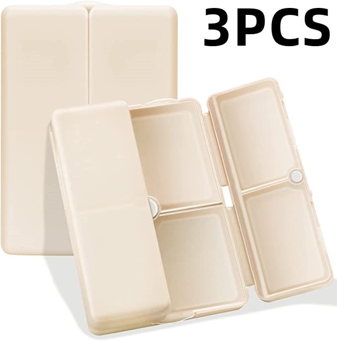 BowLift | Daily Pill Organizer – Portable 7-Compartment Box with Secure Magnetic Closure (3 Pieces)