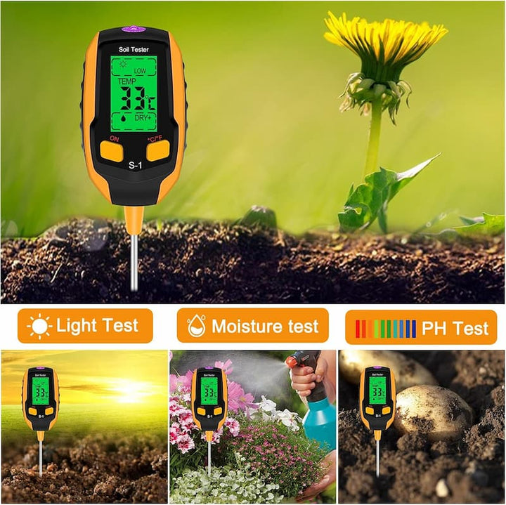 SmartGrow™ 4-in-1 Soil Meter for Plants | Bowlift