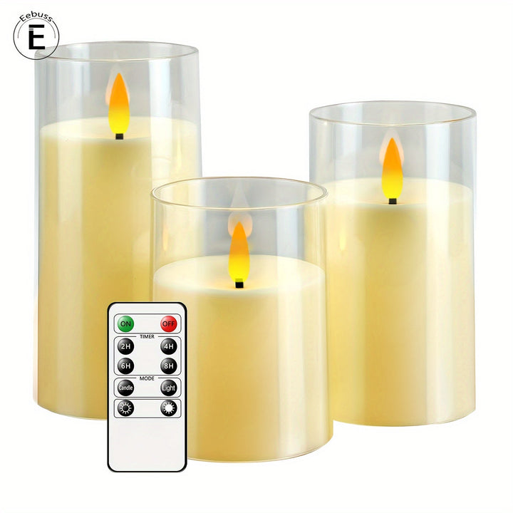 FlamelessGlow - Magical LED Candle Set with Remote Control Bowlift