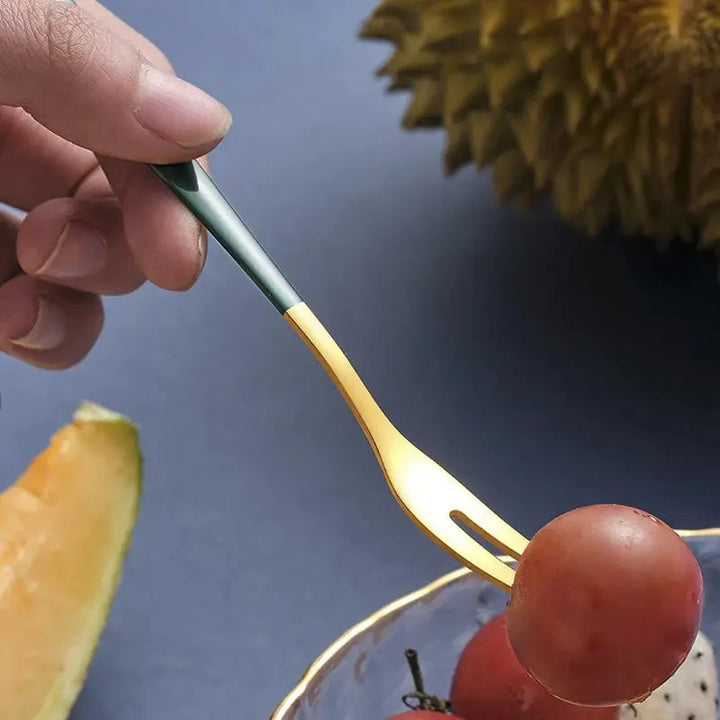 7pcs Stainless Steel Fruit Fork Dessert Cake Forks Salad Fork | Bowlift