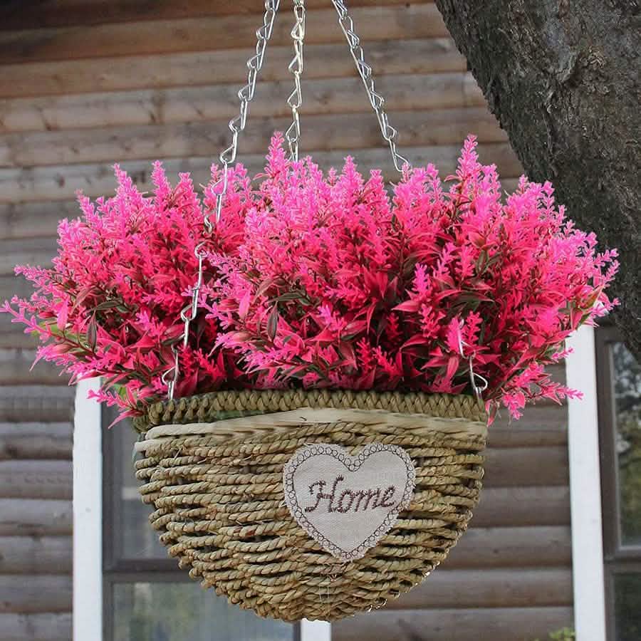 BowLift | 8 Bundles Artificial Lavender Plastic Flowers Decorations